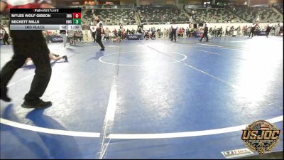 58 lbs 3rd Place - Myles Wolf Gibson, Shelton Wrestling Academy vs Beckett Mills, Keystone Wrestling Club