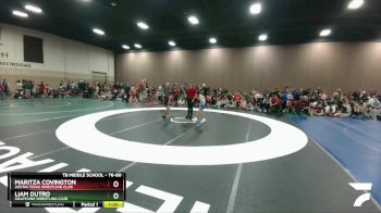 76-80 lbs Round 2 - Liam Dutro, Grapevine Wrestling Club vs Maritza Covington, Austin Texas Wrestling Club