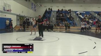 131 lbs Cons. Round 3 - Alexandrea Gallardo, Cerritos College vs Berenice Chihuahua, Unattached