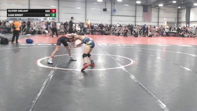 72 lbs Round 5 - 4:00pm Saturday - Oliver Umlauf, Cali Red vs Liam Brent, Team Michigan