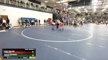 190 lbs Cons. Round 3 - Isaiah Romero, Boyceville vs Colt Miller, Cumberland