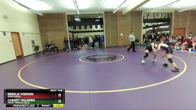 110lbs Champ. Round 4 - Berklie Iverson, Union (Girls) vs Cassidy Halgren, Mount Vernon (Girls)