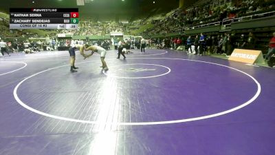 217 lbs Consi Of 16 #2 - Nathan Serna, Cesar Chavez vs Zachary Sendejas, Righetti