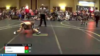 82 lbs Round 1 (6 Team) - Jacob Boswell, Ares Red vs Liam Jones, The Untouchables Purple