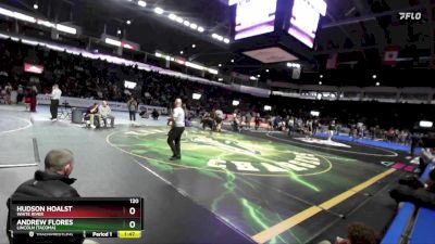 120 lbs Champ. Round 2 - Andrew Flores, Lincoln (Tacoma) vs Hudson Hoalst, White River