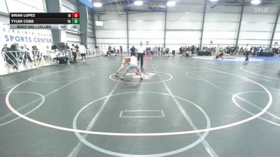 112 lbs Consi Of 64 #2 - Brian Lopez, RI vs Tyler Cobb, VA
