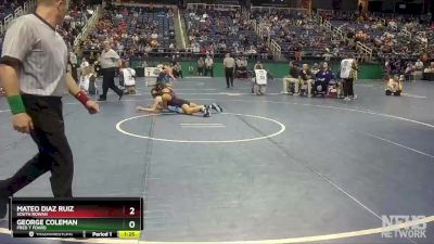 3A 106 lbs Semifinal - George Coleman, Fred T Foard vs Mateo Diaz Ruiz, South Rowan