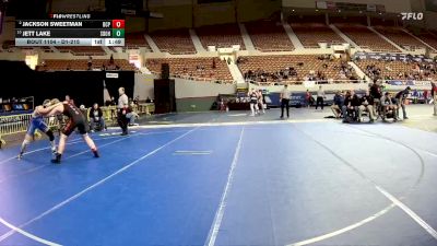 D1-215 lbs Champ. Round 1 - Jett Lake, Sandra Day O`Connor High School vs Jackson Sweetman, Brophy College Preparatory