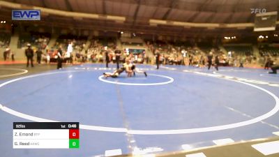 92 lbs Quarterfinal - Zander Emond, Tulsa Blue T Panthers vs Gabe Reed, Henryetta Knights Wrestling Club