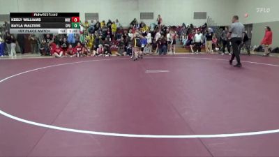 125-131 lbs 1st Place Match - Keely Williams, Independence Girls vs Bayla Walters, Center Point-Urbana Girls