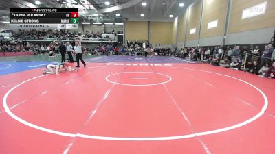 100 lbs Quarterfinal - Olivia Polansky, Bridgewater-Raynham vs Kelsie Strong, Marshwood