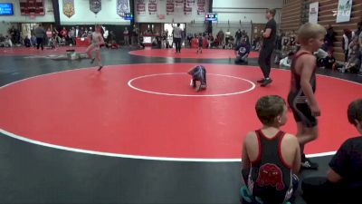 Bracket 17 lbs Quarterfinal - Karver Monroe, Camp Point Youth Wrestling vs Jeremy Nye, Keokuk Kids Wrestling Club