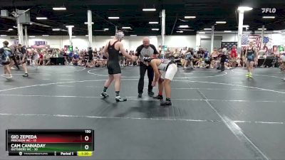 150 lbs Round 3 (6 Team) - Gio Zepeda, Precision WC vs Cam Cannaday, Outsiders WC