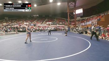 190 lbs Champ. Round 1 - Zoie Hesse, Iola HS vs Isabelle Alexander, Concordia HS