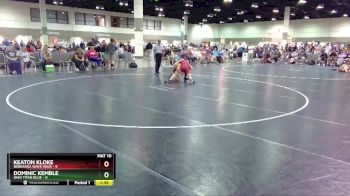 120 lbs Round 1 (16 Team) - Keaton Kloke, Nebraska Wave Hogs vs Dominic Kemble, Ohio Titan Blue