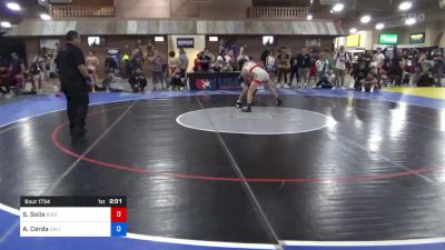 65 kg Cons 64 #2 - Sean Solis, Bison Wrestling Club vs Abraham Cerda, California