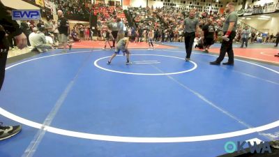 43-49 lbs Quarterfinal - Wyatt Worth, Collinsville Cardinal Youth Wrestling vs Micah Roybal, Tiger Trained Wrestling