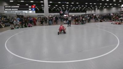 110 lbs Cons. Rd Of 32 - Jaylyn Lazzerini, Owasso Takedown Club vs BreAna Masso, Summit Wrestling Academy