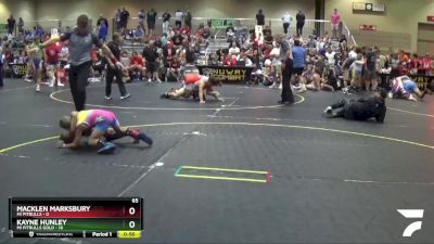 65 lbs Semis & 1st Wrestleback (8 Team) - Kayne Hunley, Mi Pitbulls Gold vs Macklen Marksbury, Mi Pitbulls