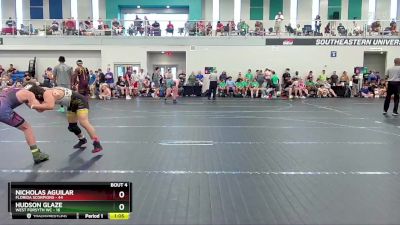 130 lbs Quarterfinals (8 Team) - Hudson Glaze, West Forsyth WC vs Nicholas Aguilar, Florida Scorpions