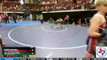 92 lbs Semifinal - Bryson Ingledew, Tyler Tornadoes vs Ryker Conwell, Texas Takedown Academy