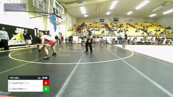 170-A lbs Semifinal - Zach Cushman, Fort Gibson Youth Wrestling vs Javon Dannatte, Salina