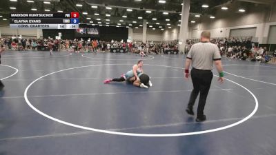 190 lbs Cons. Quarters - Elayna Evans, Team Haysville Wrestling Club vs Madison Huntsucker, Purler Wrestling Inc