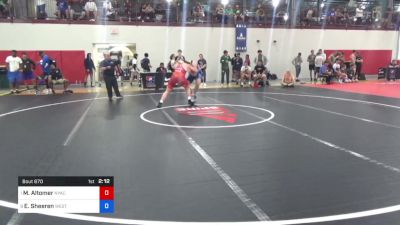 97 kg Quarterfinal - Michael Altomer, NYAC/Curby vs Eli Sheeren, West Coast Regional Training Center