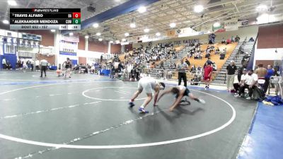 157 lbs Cons. Round 5 - Aleksander Mendoza, Corona Del Mar vs Travis Alfaro, Bishop Amat