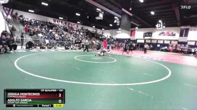 120 lbs Cons. Round 3 - Joshua Montecinos, Coachella Valley vs Adolfo Garcia, Desert Hot Springs