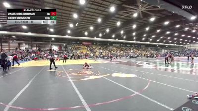 95 lbs Cons. Round 2 - Baker Brogden, North DeSoto Wrestling Academy vs DaMarkus Borman, Ironhawk Wrestling Academy