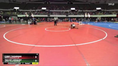 National 3-5 80 Semifinal - Trevor Lindquist, Crystal Coast Grapplers vs Corey Thompkins, Grizzly Wrestling Club