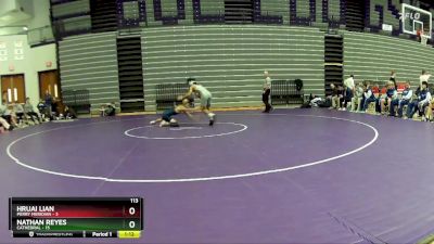 113 lbs Placement Matches (8 Team) - Nathan Reyes, Cathedral vs Hruai Lian, Perry Meridian