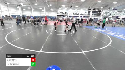 91 lbs Consi Of 8 #1 - Danny Beals, Milford MA vs Liam Daras, Coventry Renagades