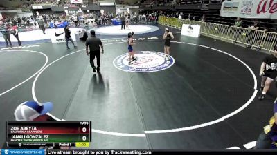 100 lbs Cons. Semi - Zoe Abeyta, California Grapplers vs Janali Gonzalez, Shafter Youth Wrestling