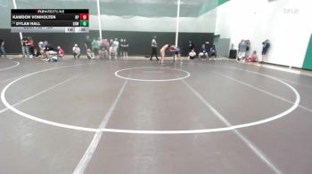 126 lbs Cons. Round 6 - Dylan Hall, Greater Heights Wrestling vs Kamdon VonHolten, Ray Pec