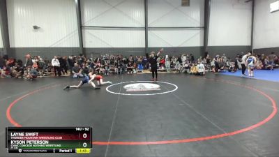 92 lbs Cons. Round 3 - Layne Swift, Thunder Mountain Wrestling Club vs Kyson Peterson, CNWC Concede Nothing Wrestling Club