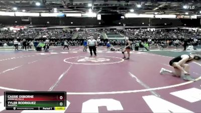 107 lbs Cons. Round 1 - Tyler Rodriguez, Wasatch vs Cassie Osborne, American Falls