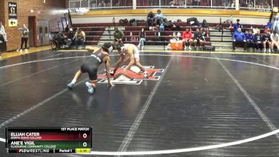 125 lbs 1st Place Match - Ane`e Vigil, Clackamas Community College vs Elijah Cater, North Idaho College