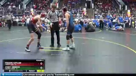 102 lbs Round 2 (4 Team) - Mason Saylor, Lowell Red vs Cody Orbeck, Harper Creek