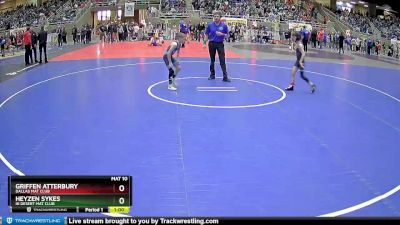 67 lbs Quarterfinal - Heyzen Sykes, Hi Desert Mat Club vs Griffen Atterbury, Dallas Mat Club