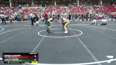 130 lbs Champ. Round 1 - Austin Hansen, Mulvane Jr. Wrestling Club vs Damian Chartier, Hays Wrestling Club