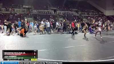 55-59 lbs Round 3 - Levi Harbert, Pueblo County Wrestling Club vs Devontae McCloud Jr., Betterman Elite Wrestling