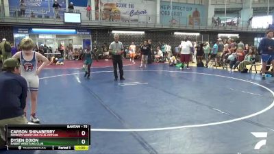 75 lbs Round 1 - Carson Shinaberry, Patriots Wrestling Club-Dothan vs Dysen Dixon, Rabbit Wrestling Club