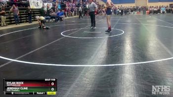 1 - 132 lbs Cons. Round 2 - Dylan Bock, Westmoreland vs Jeremiah Cline, Fort Chiswell