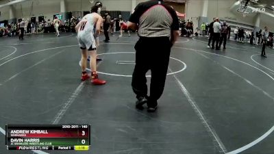 140 lbs 3rd Place Match - Andrew Kimball, Warhawks vs Davin Harris, JC Brawlers Wrestling Club