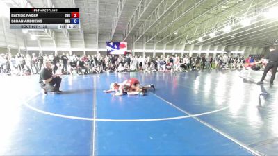 130 lbs Round 2 - Eletise Fager, Charger Wrestling Club vs Sloan Andrews, Sanderson Wrestling Academy