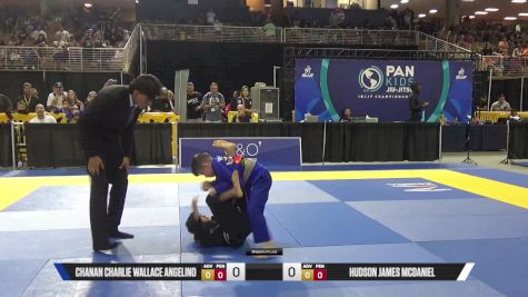 Hudson James McDaniel vs Chanan Charlie Wallace Angelino 2025 Pan Kids Jiu-Jitsu IBJJF Championship