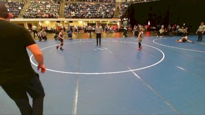 Boys 3rd-4th Grade - 67 Champ. Round 2 - Calvin Hughes, Moen Wrestling Academy vs Cullen Fisher, Pack 732 Wrestling Academy