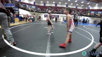 49 lbs Rr Rnd 3 - Lane Plumlee, Mustang Bronco Wrestling Club vs Brastin Woods, Tecumseh Youth Wrestling